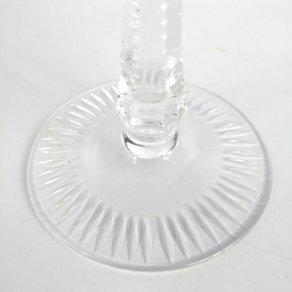 VTG Nachtmann Pink Tall Hock Wine Glass Bavarian Crystal Hand Cut to Clear 8" - Picture 7 of 8